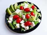 A plate of natural healthy foods