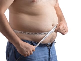 Man with high bmi and excess belly fat
