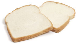 Slices of white bread