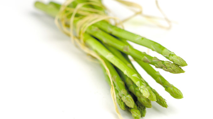 Asparagus tied into a bundle