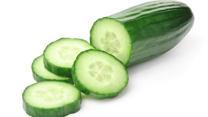 Sliced cucumber