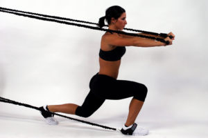 Woman strength training