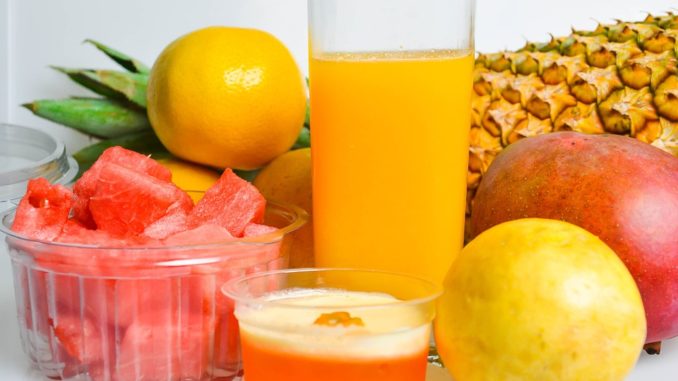 Mixture of Different Fruits Used For Making Fruits Juices