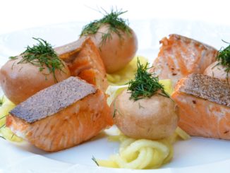 Fresh cooked salmon