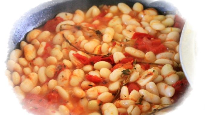 Bowl of lentil soup and vegetables