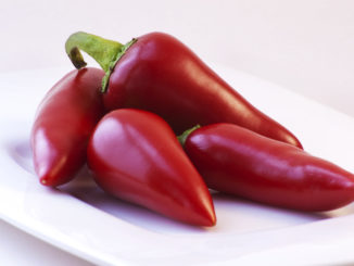 Four Large Red Chilli Peppers