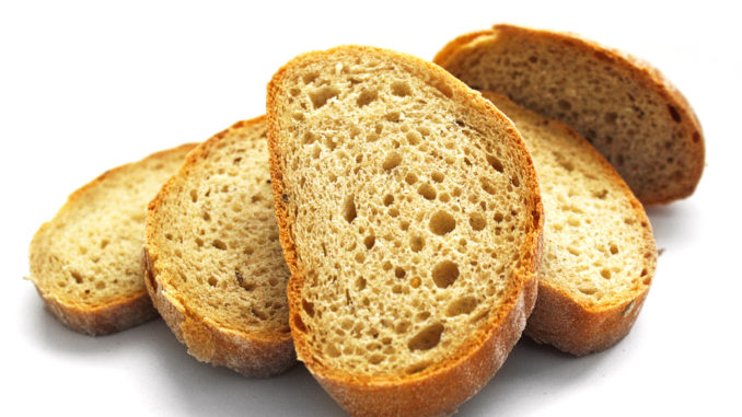 Sliced organic wholemeal bread